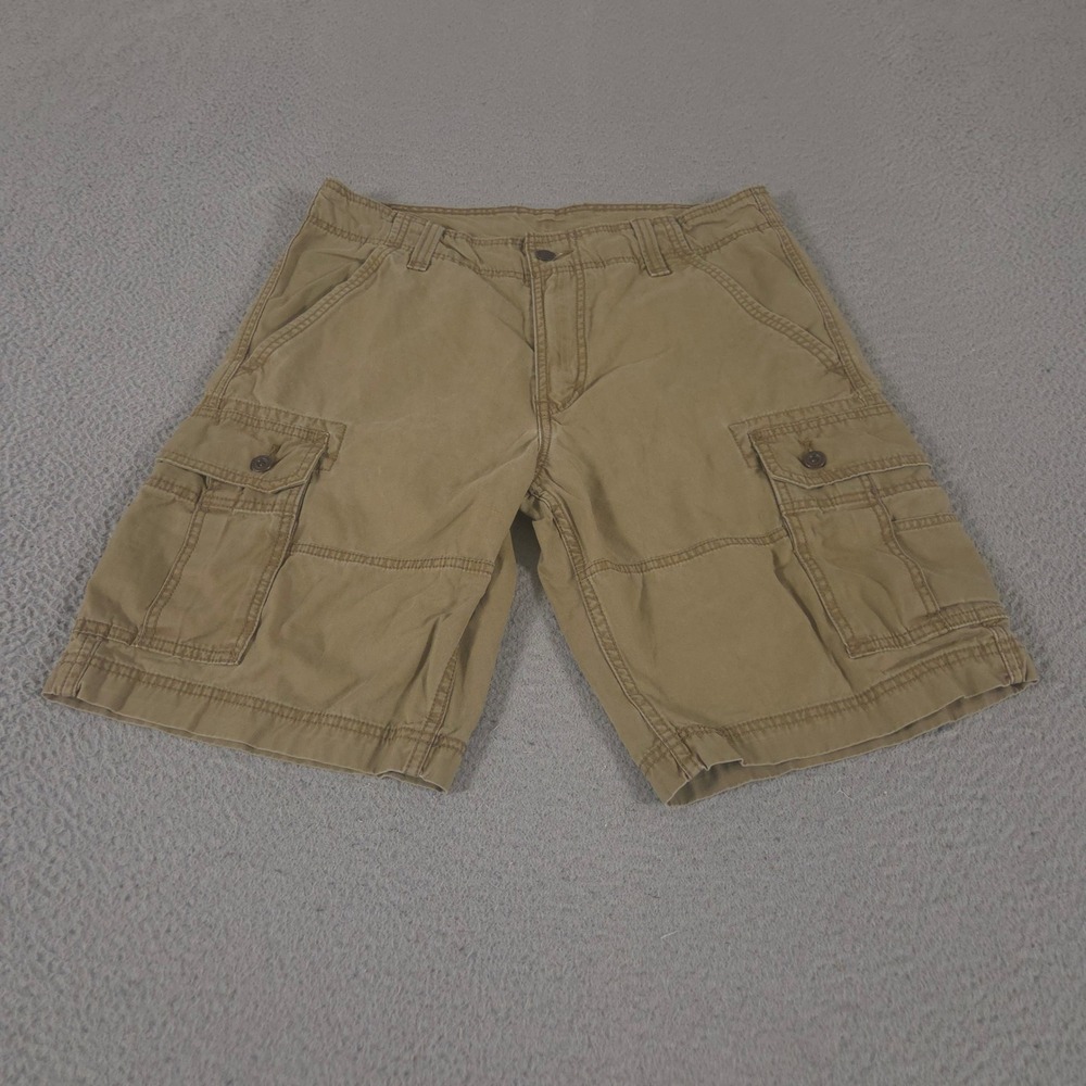 VINTAGE Levi's Shorts Mens 33 Tan Cargo Straight Cotton Utility Pockets 00s Y2K
